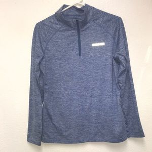 Ogeenier Large Women’s Blue 1/4 Zip Pullover Athleisure Athletic Wear Top Jacket